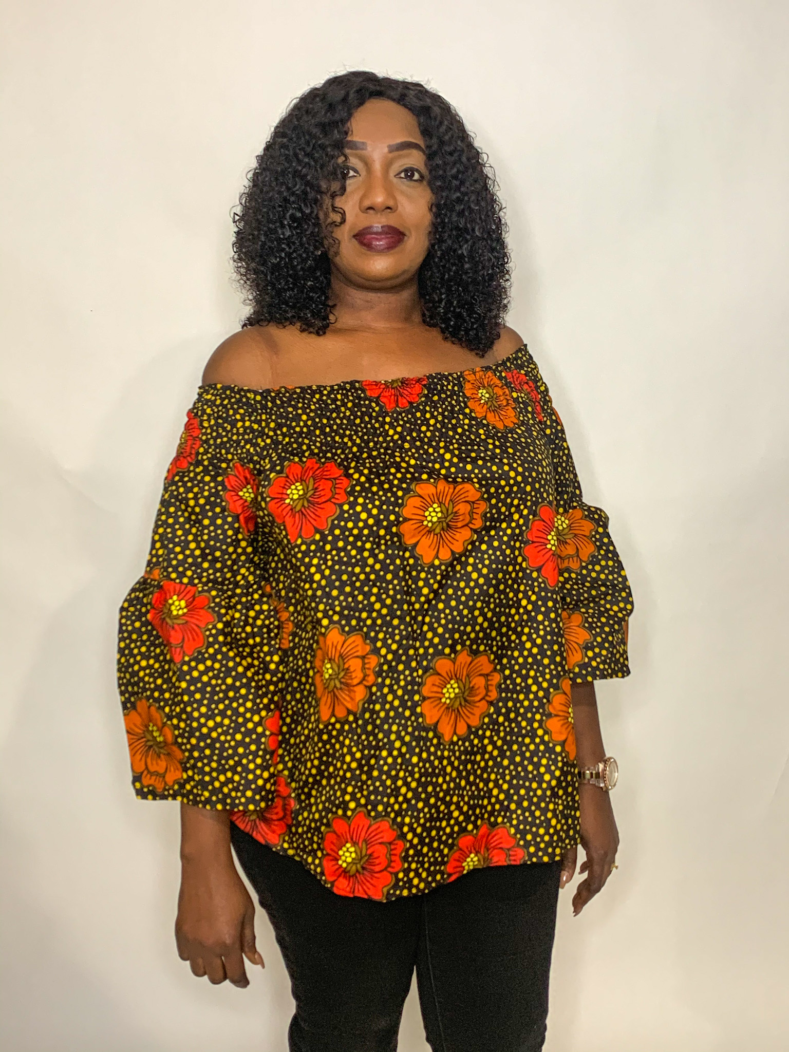 Off Shoulder Smoky Top - BOTAKEN Concept Afrocentric/Contemporary Styles